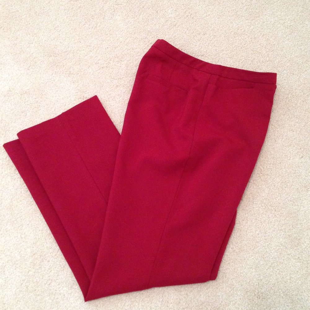 Ladies Rust Red Color Career Dress Slacks